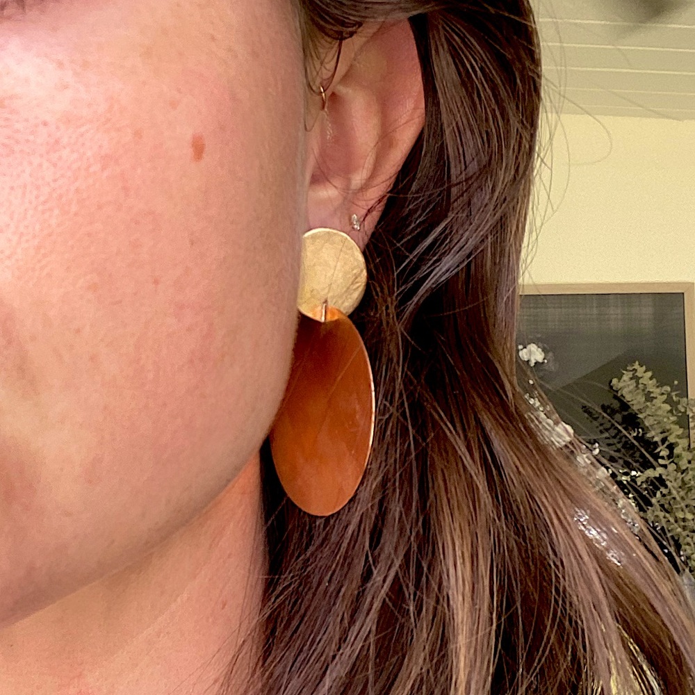 Sculptural Brass Earrings